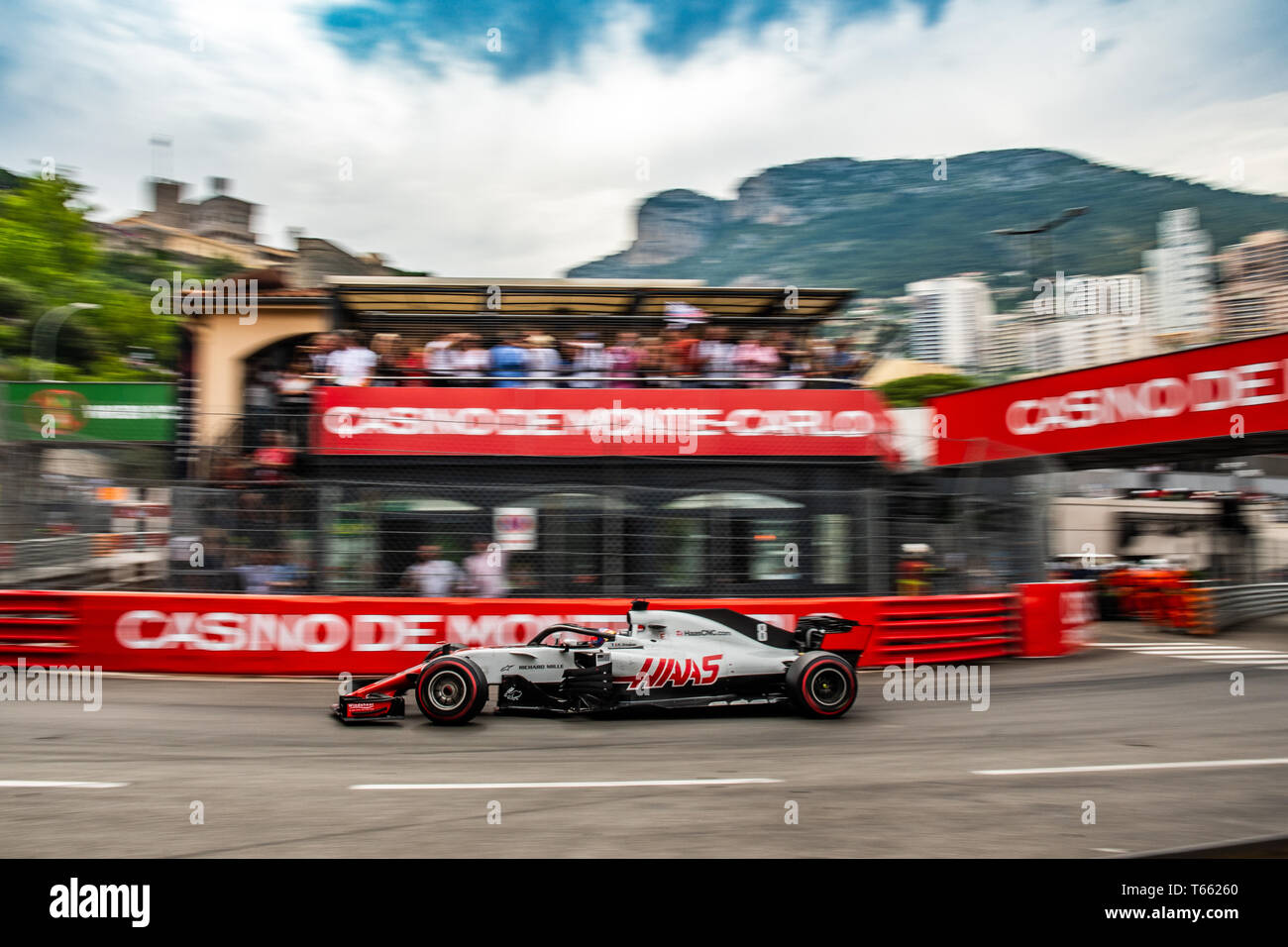 Monte Carlo / Monaco - 05/27/2018 - #8 Romain Grosjean (FRA) in seinem HAAS RVF-18 während der GP von Monaco Stockfoto