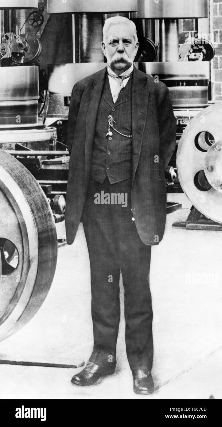GEORGE WESTINGHOUSE (1846-1914) amerikanischer Ingenieur und Unternehmer über 1905 Stockfoto
