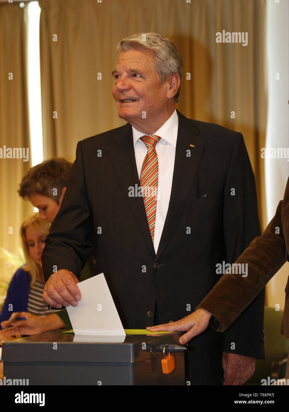 Joachin Gauck, deutsche Präsident, Stimmen in Berlin. Stockfoto