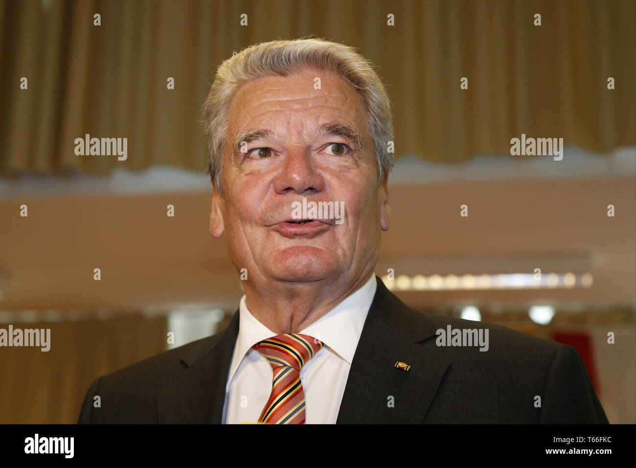 Joachin Gauck, deutsche Präsident, Stimmen in Berlin. Stockfoto