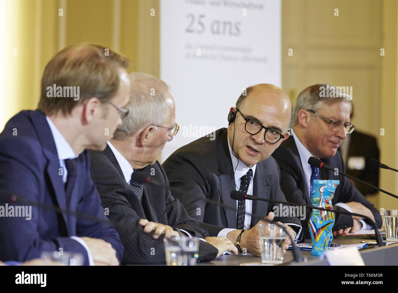 25-jähriges Jubiläum deutsch-franzoesischen Finanzrats Stockfoto