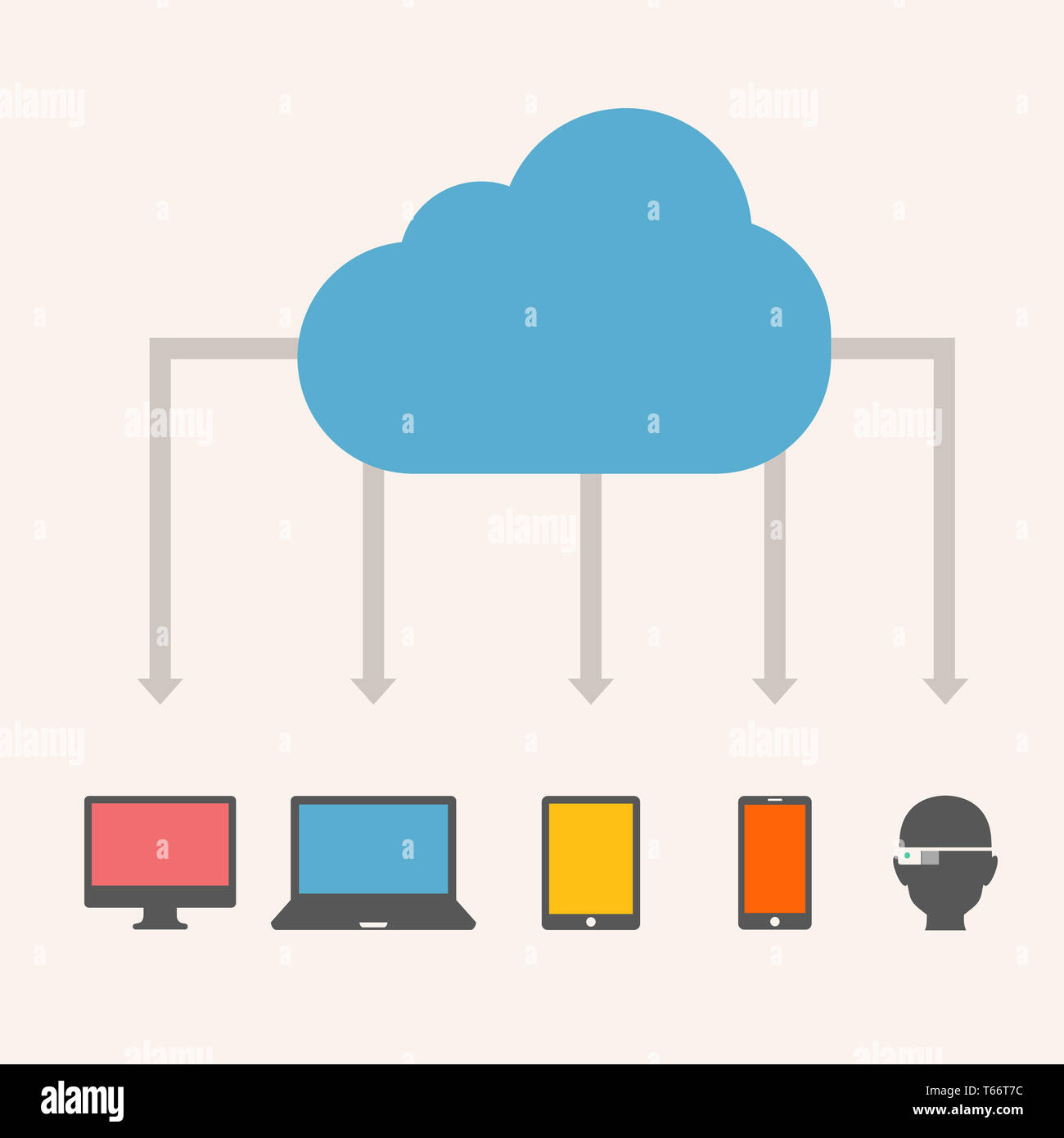 Cloud-Dienst Stockfoto