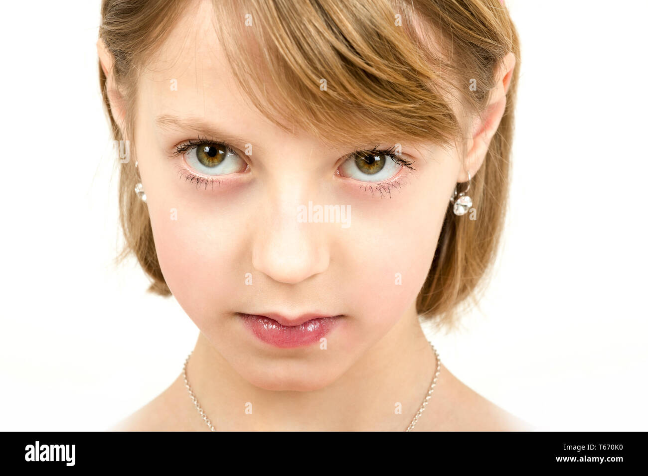 Studio Portrait von Junge schöne Mädchen Stockfoto