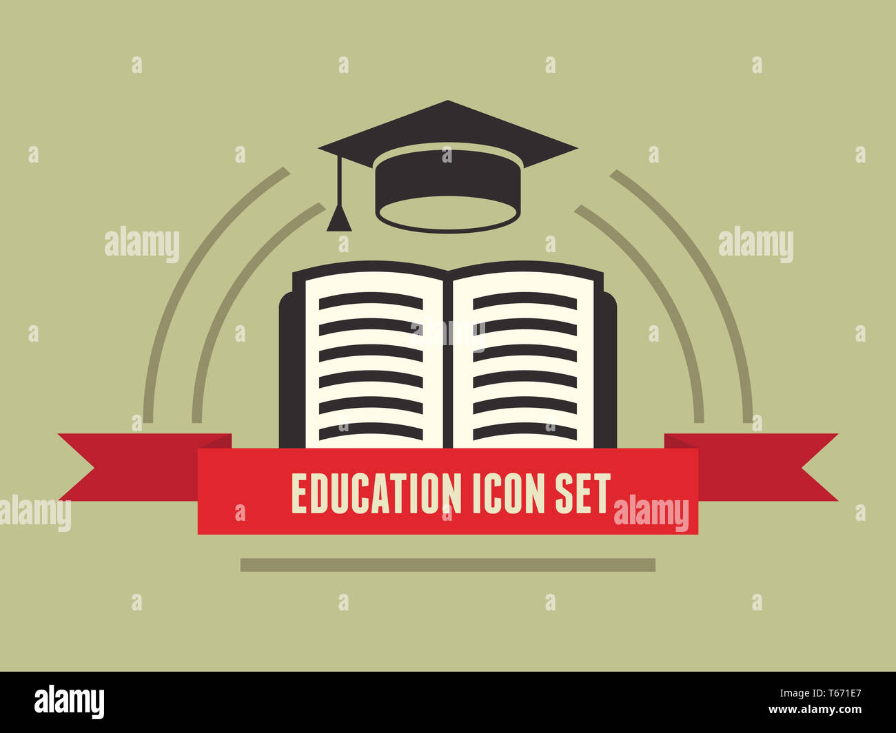 Bildung-Infografik-Element Stockfoto