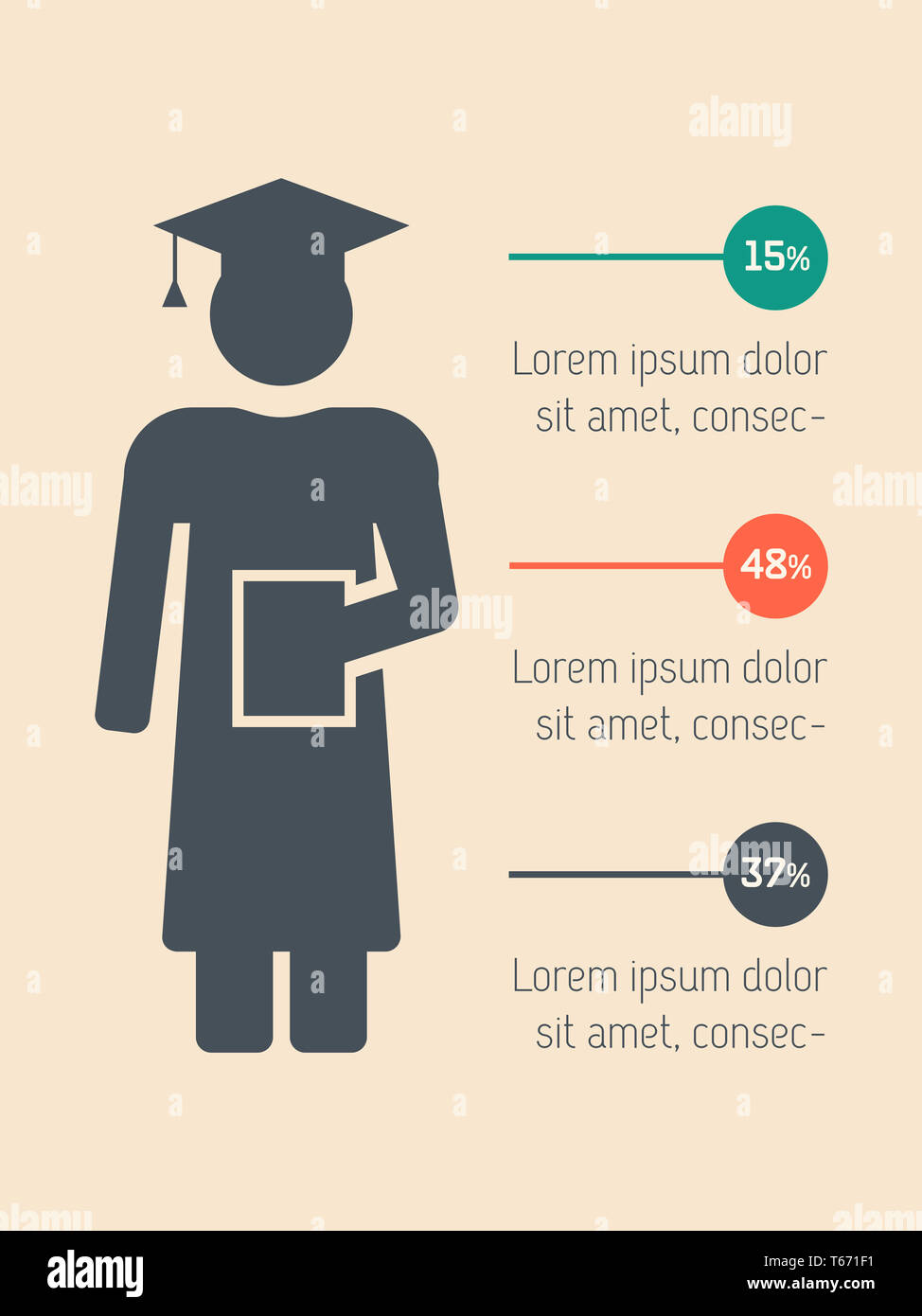 Bildung-Infografik-Element Stockfoto