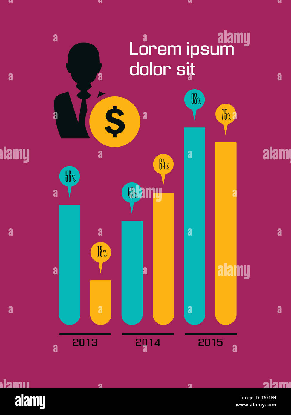 Technologie-Infografik-Element Stockfoto