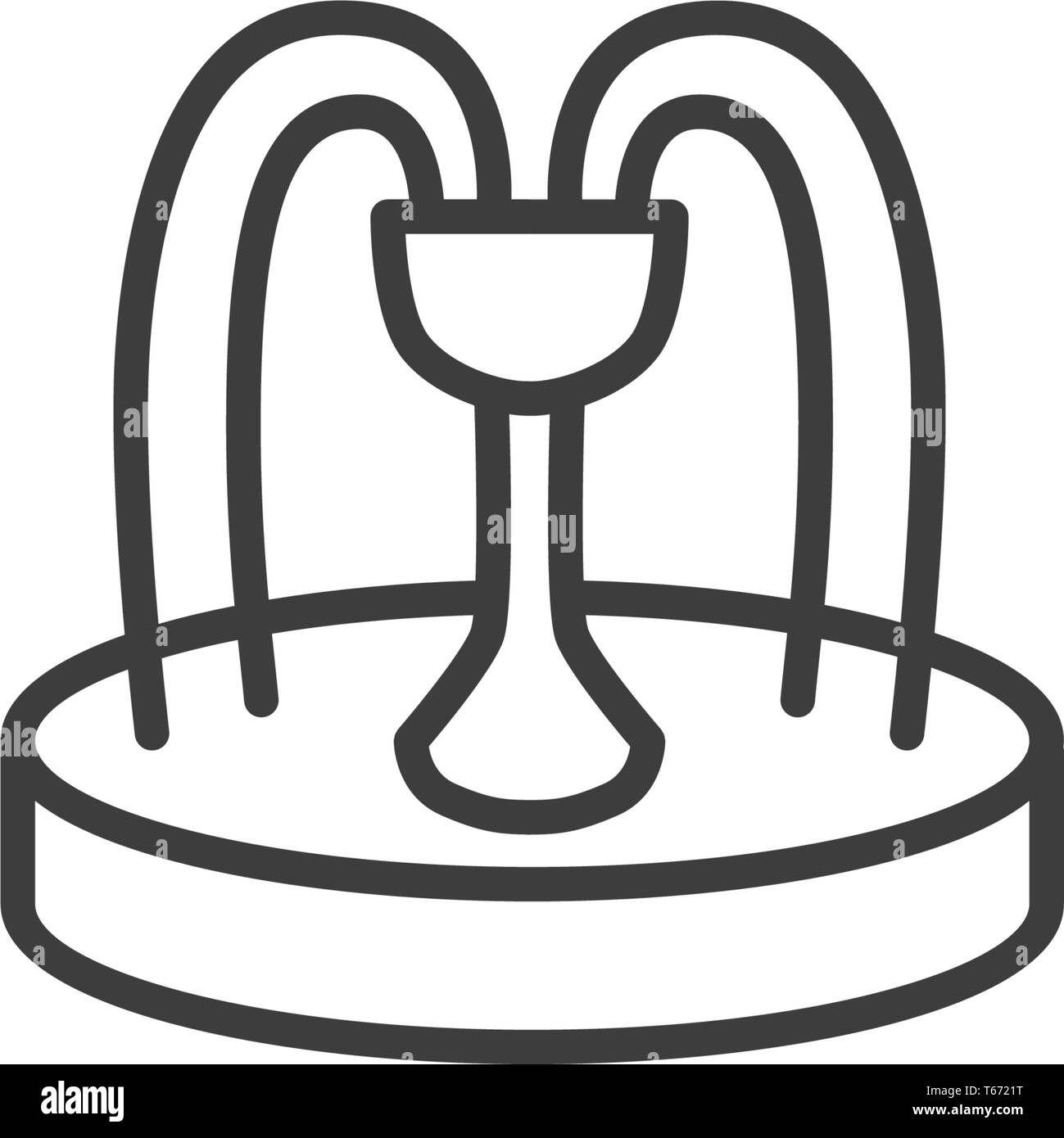 Stadt- und Stadt Element icon-Stadt ​​Fountain in trendigen Simple Line Art Stil Stock Vektor
