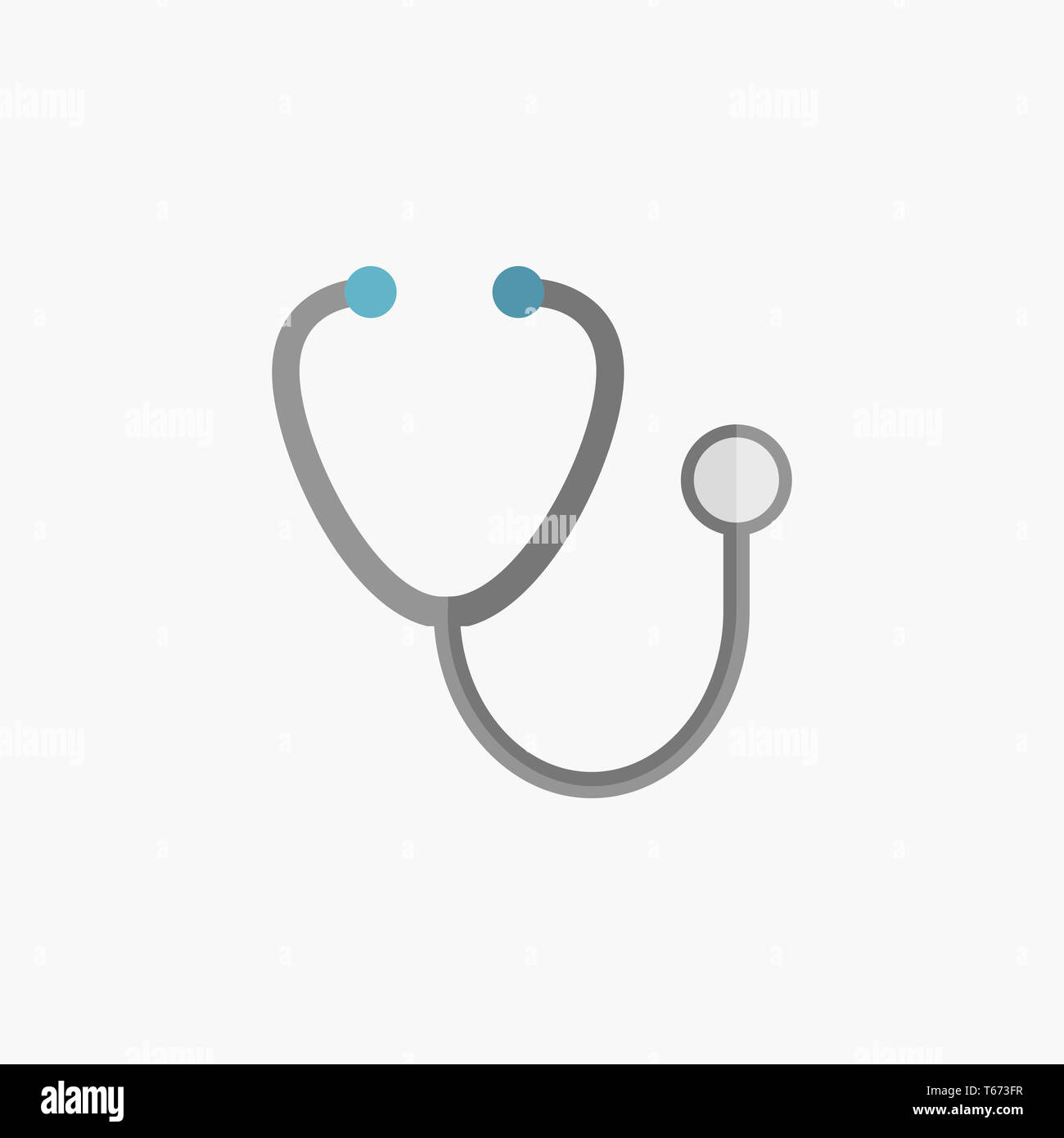 Stethoskop-flach-Symbol Stockfoto