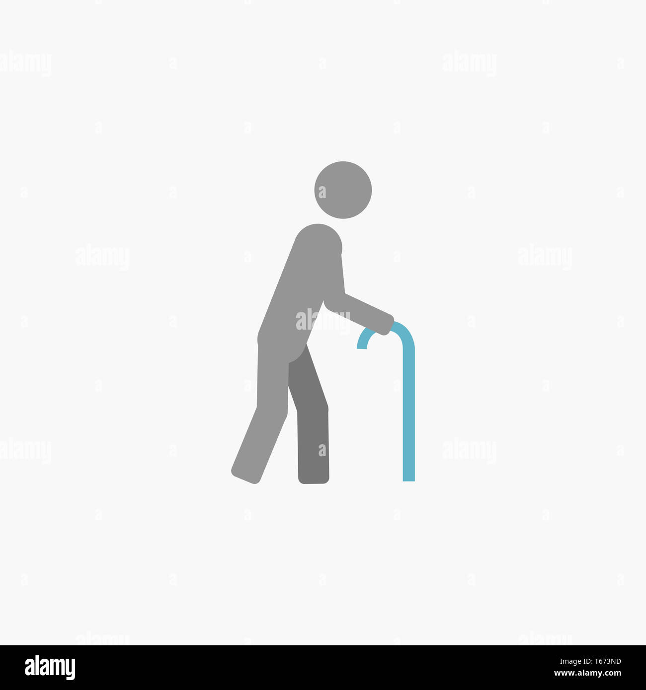Behinderung-flach-Symbol Stockfoto