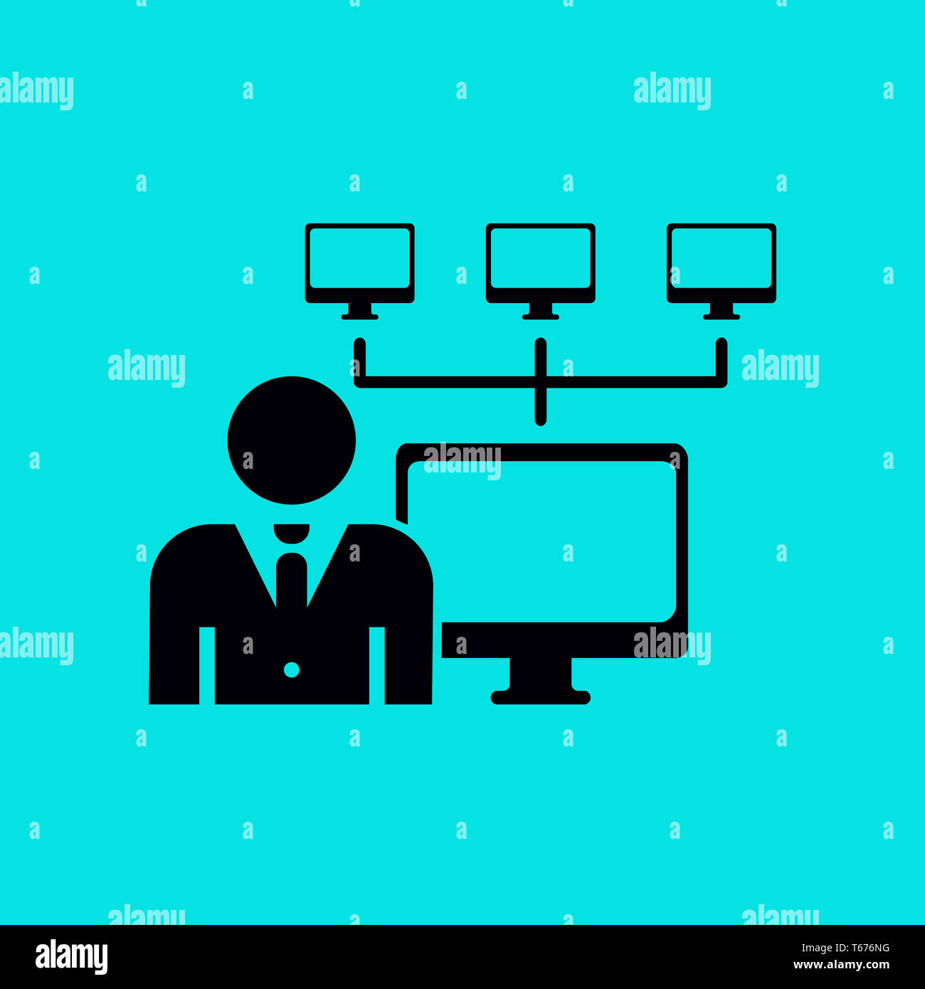 Flach-Symbol Stockfoto