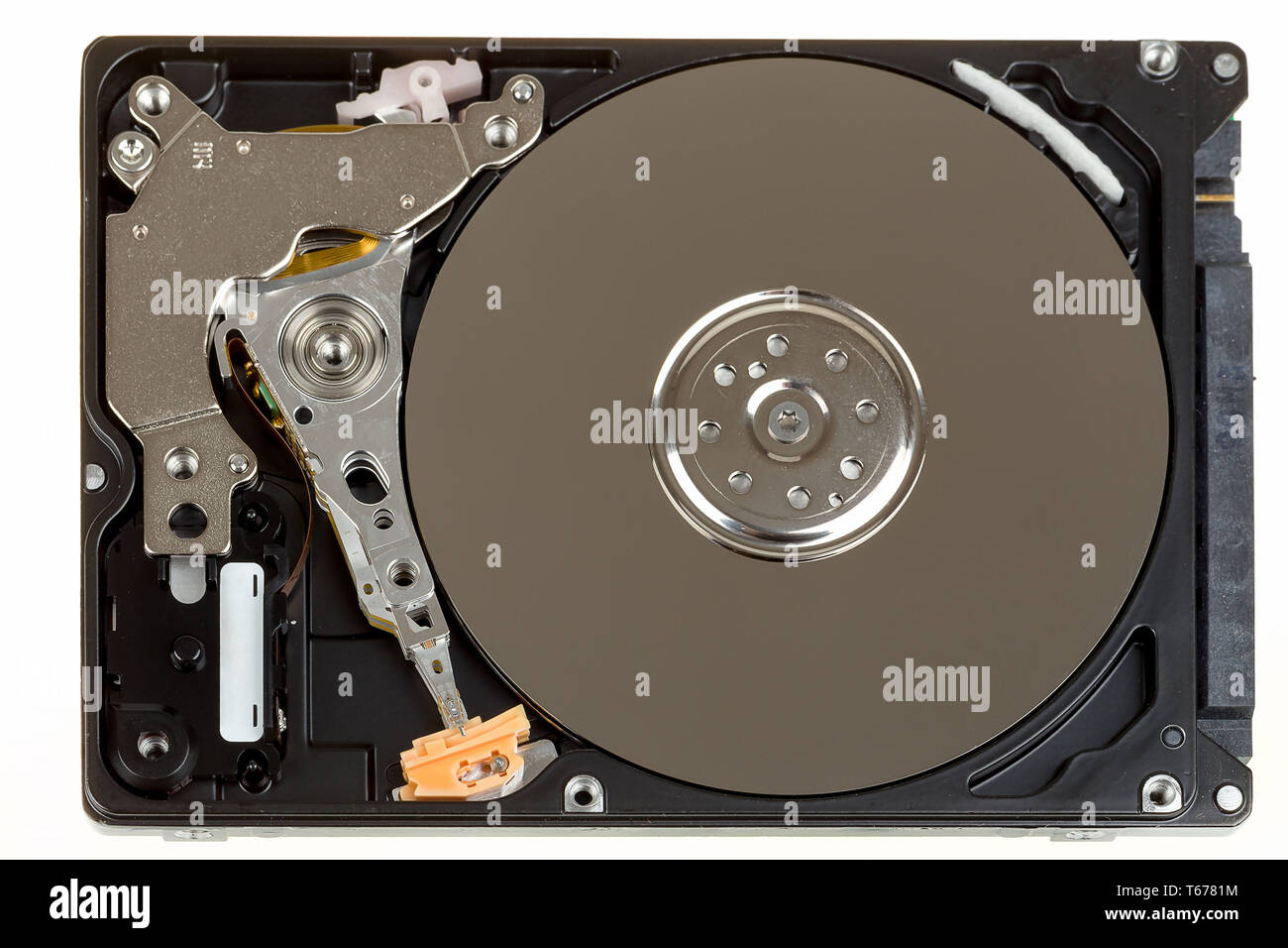 2,5 Zoll Notebook Festplatte aufgedeckt Stockfoto
