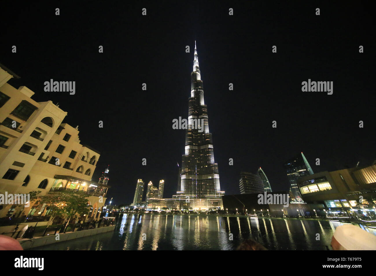 Der Burj Khalifa in Dubai Stockfoto