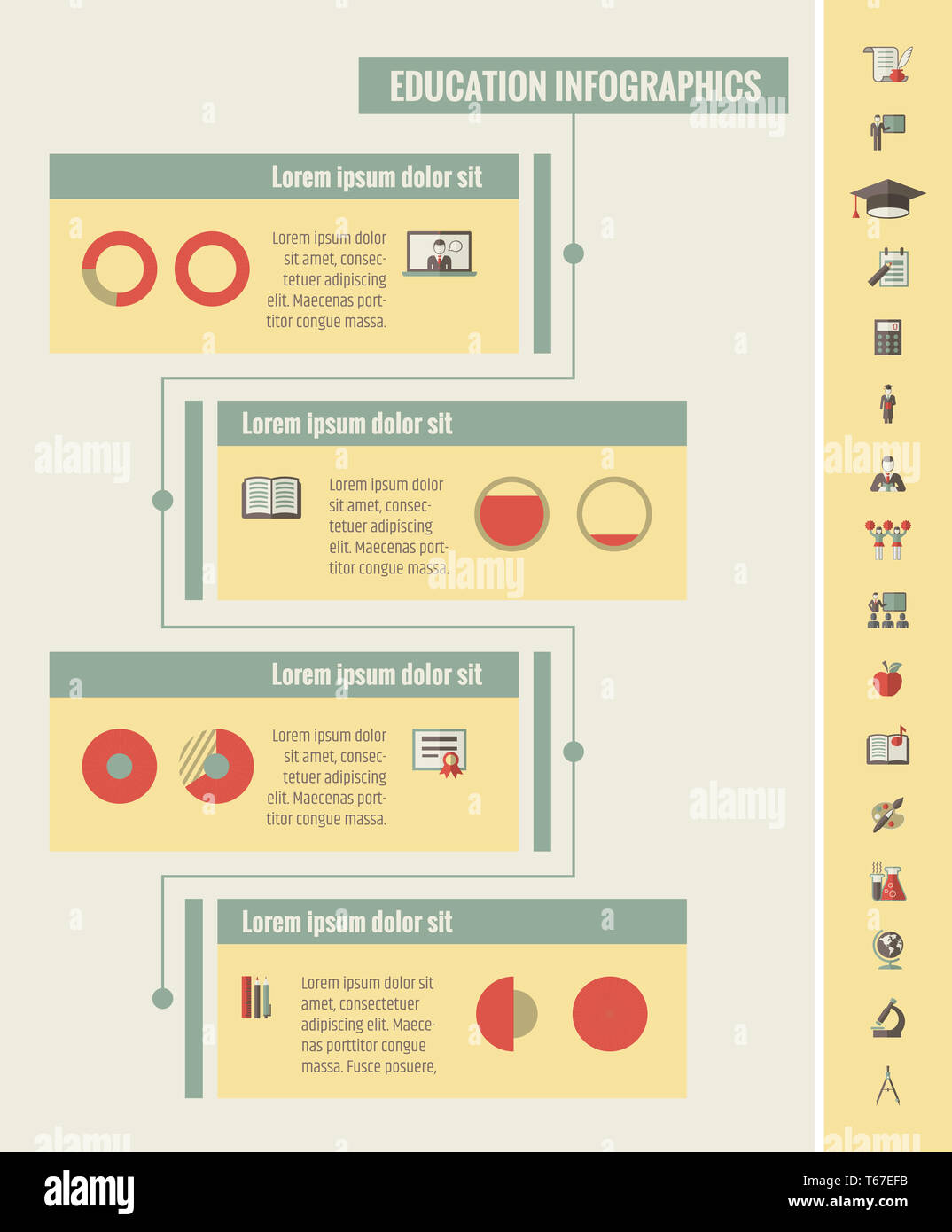Bildung-Infografik-Elemente. Stockfoto