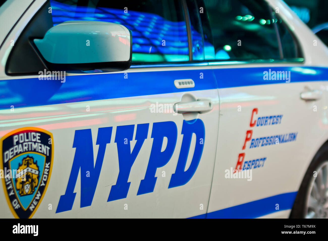 NEW YORK CITY - AUGUST 2012: Polizei Auto des NYPD in Manhattan, New York City, USA. Stockfoto