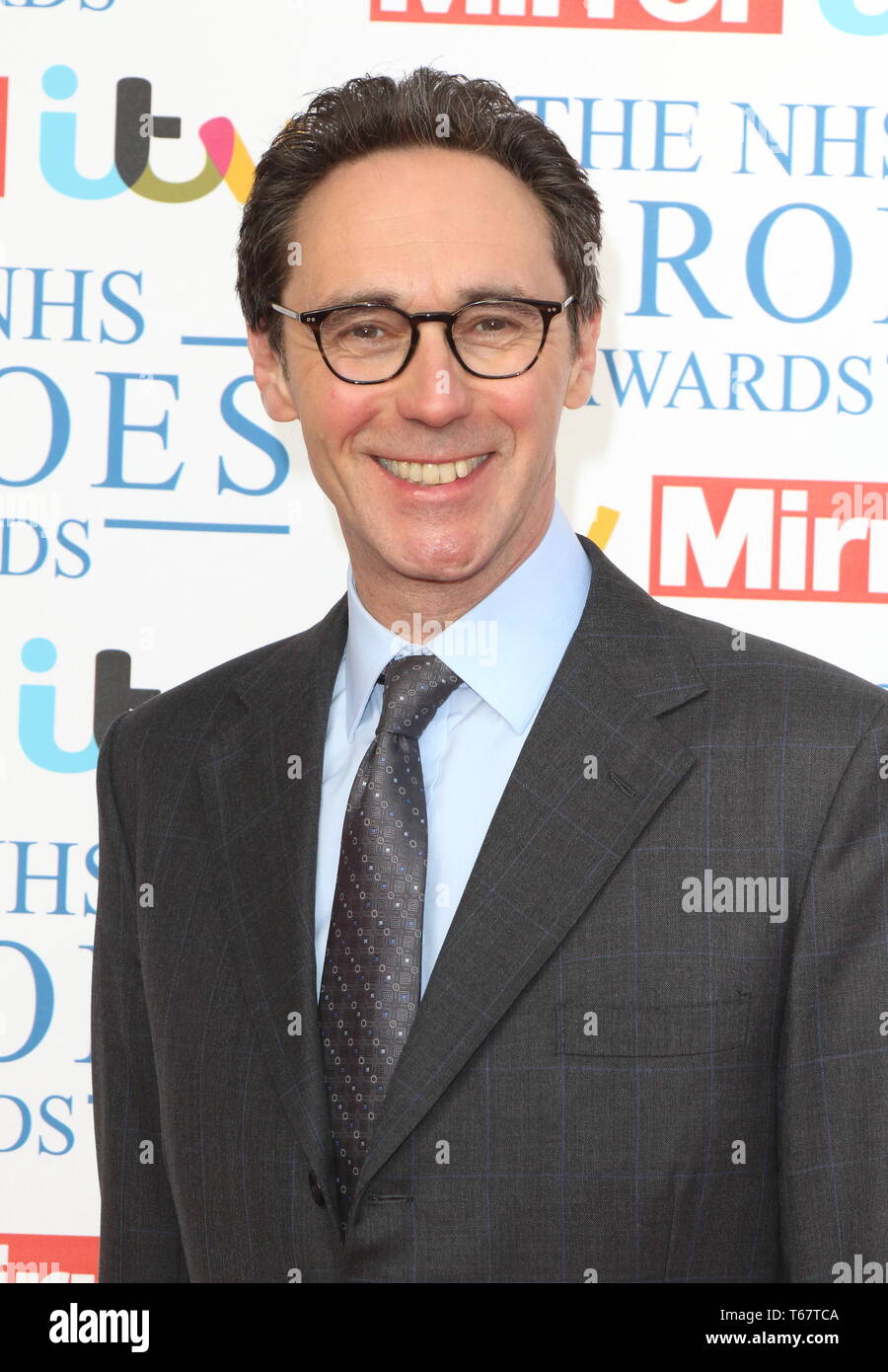 London, Großbritannien. Guy Henry an NHS Helden Awards im Londoner Hilton Park Lane, London am Montag, 14. Mai 2018. Ref: LMK73-J 2025-150518 Keith Mayhew / Sehenswürdigkeit Media WWW.LMKMEDIA.COM Stockfoto