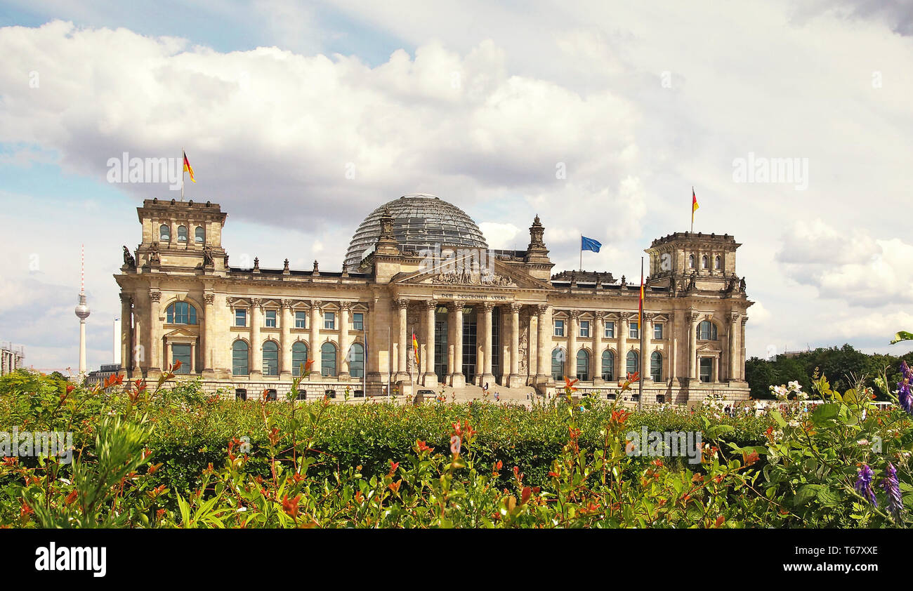 Das Reichstagsgebäude in Berlin, Deutschland Stockfoto