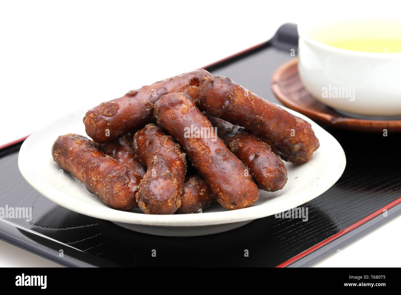 Traditionelle japanische Snacks, Karinto braun oder schwarz Sugar Cookies Stockfoto
