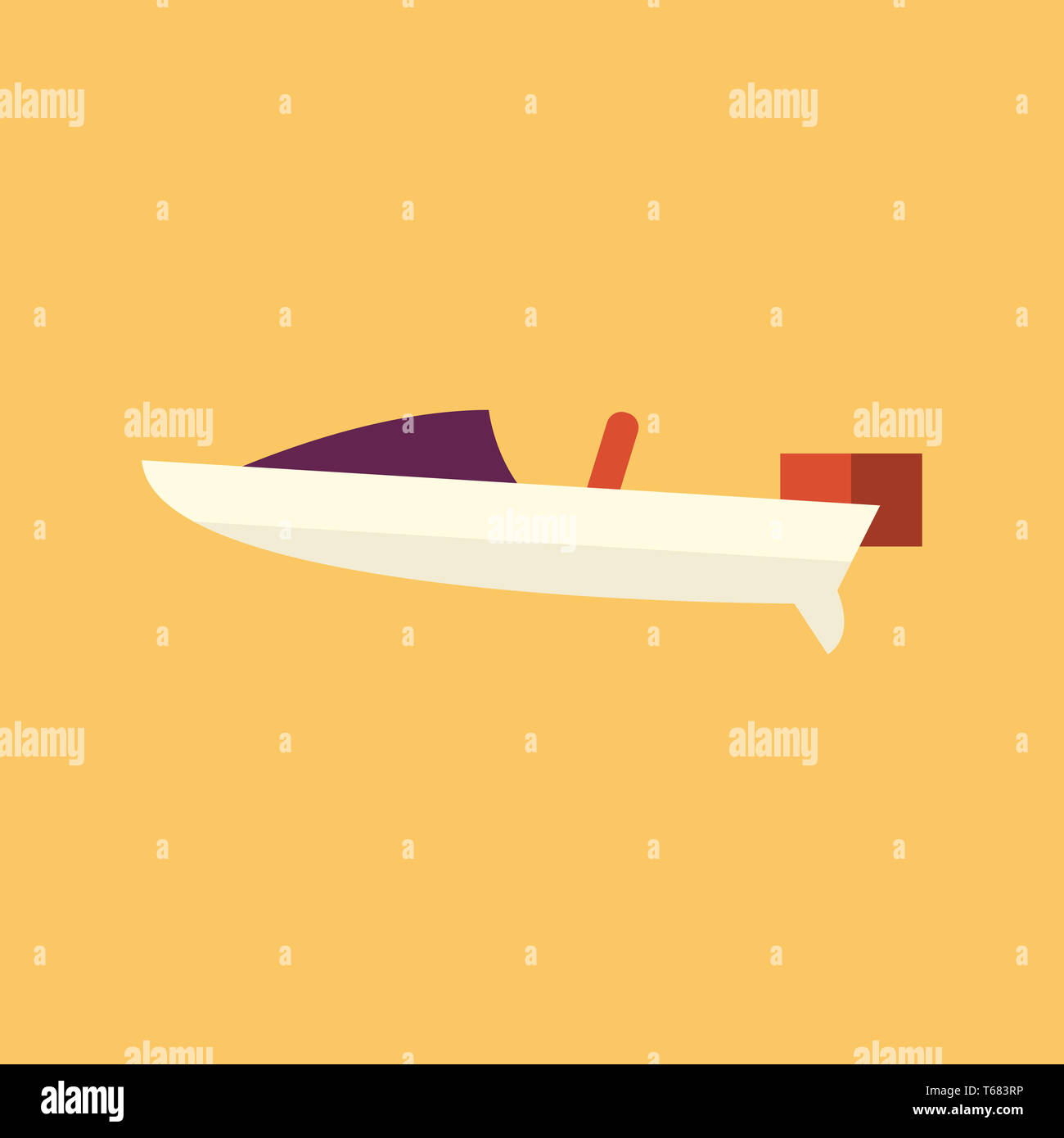 Boot. Transport Flachbild-Symbol Stockfoto