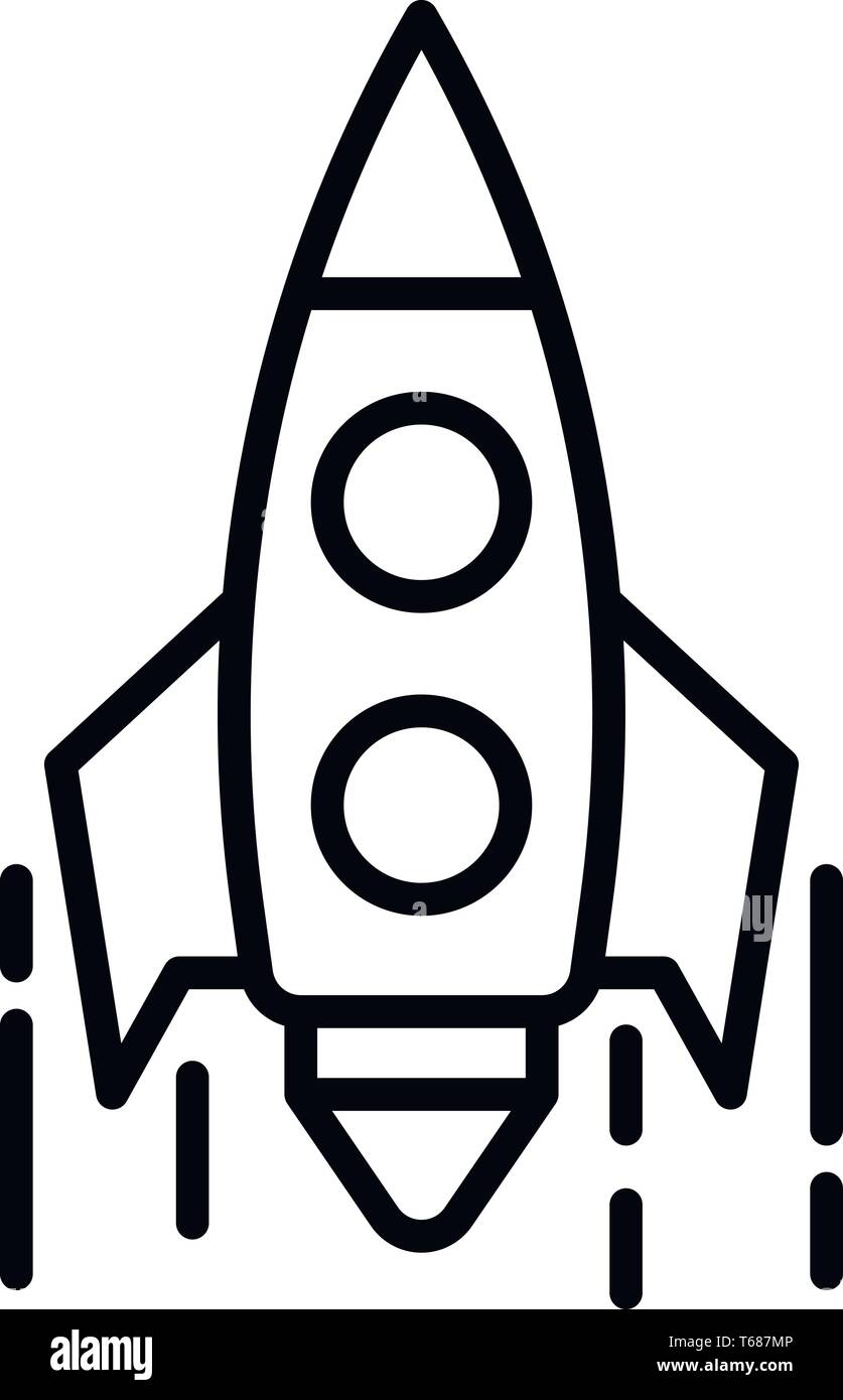 Dieser Vektor Bild zeigt eine Rakete Symbol in Glyph Stil. Es ist auf einem weißen Hintergrund. Stock Vektor