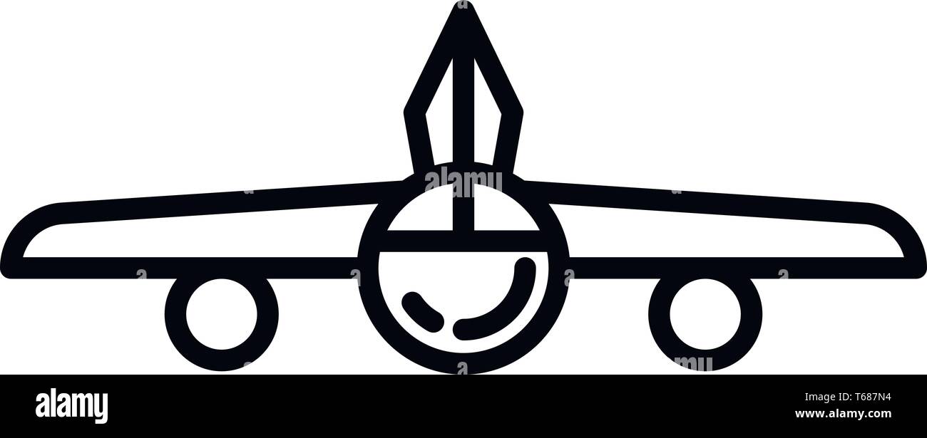 Dieser Vektor Bild zeigt ein Flugzeugsymbol in Glyph Stil. Es ist auf einem weißen Hintergrund. Stock Vektor