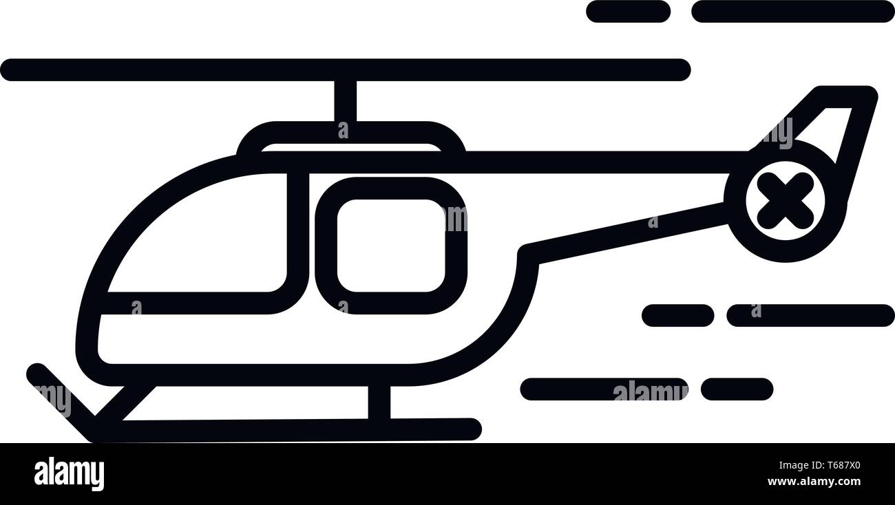 Dieser Vektor Bild zeigt einen Hubschrauber Symbol in Glyph Stil. Es ist auf einem weißen Hintergrund. Stock Vektor