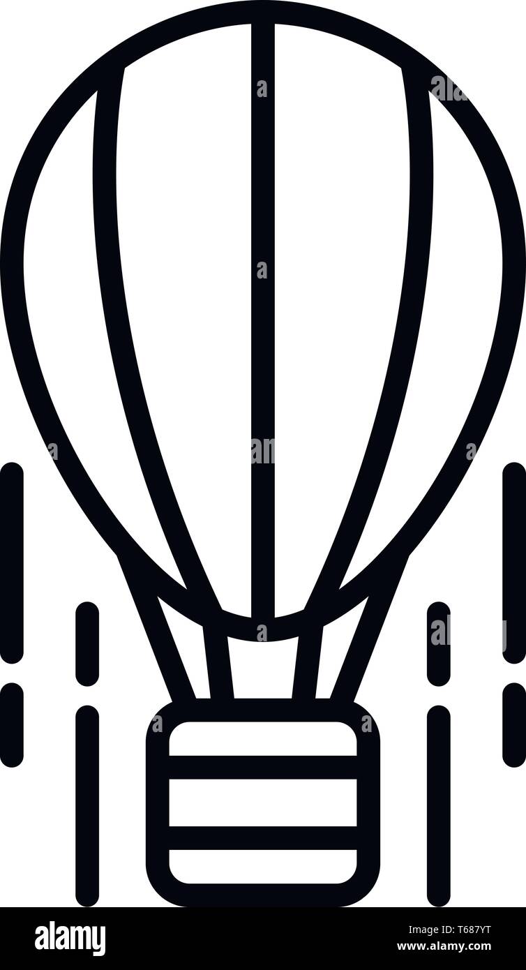 Dieser Vektor Bild zeigt eine aerostat Symbol in Glyph Stil. Es ist auf einem weißen Hintergrund. Stock Vektor