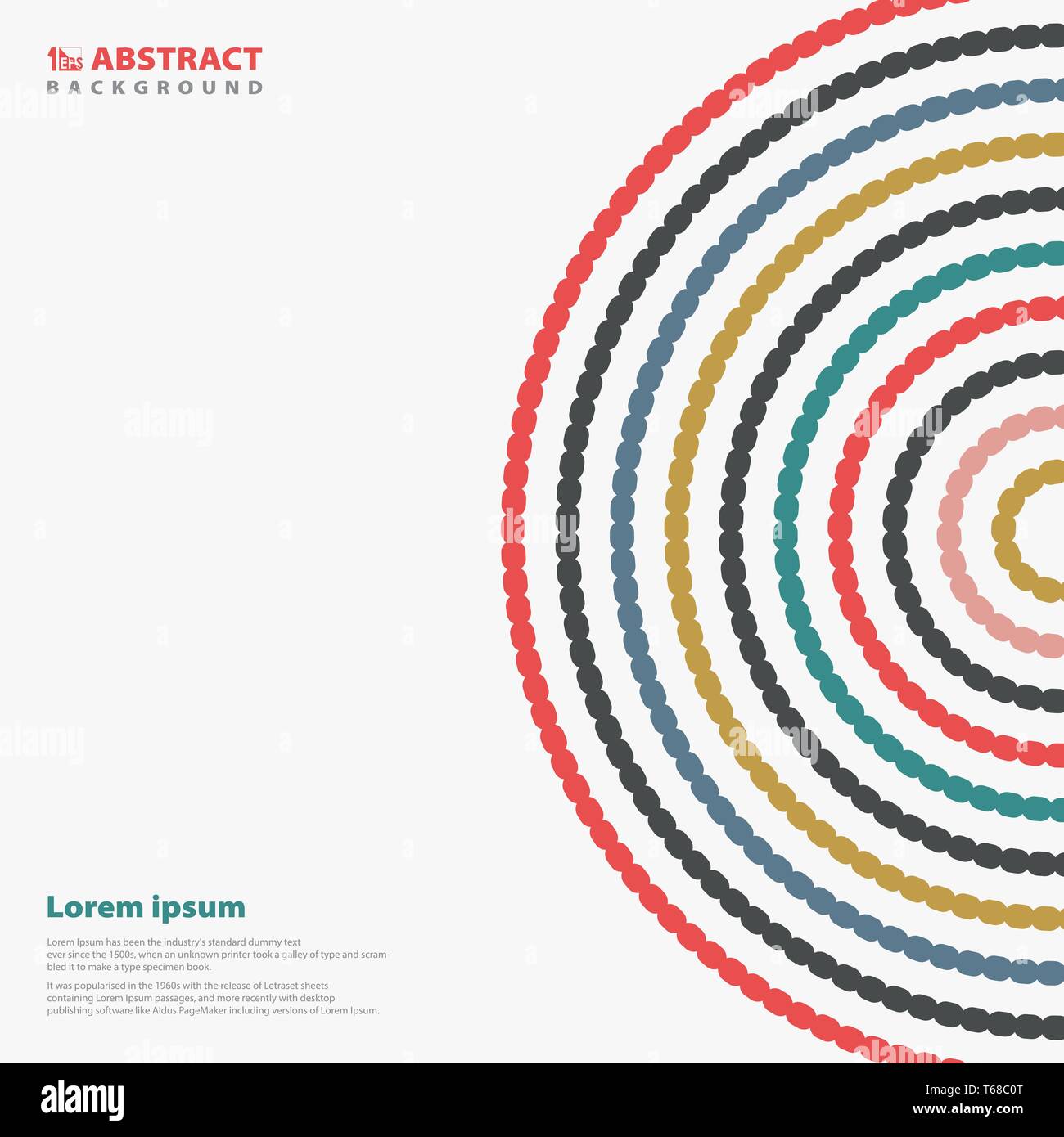 Abstrakte farbenfrohe tech Kreis Muster für Cover Artwork Hintergrund. Sie Cover Design, Anzeige, Plakat, Print verwenden können. Abbildung: Vector EPS 10. Stock Vektor