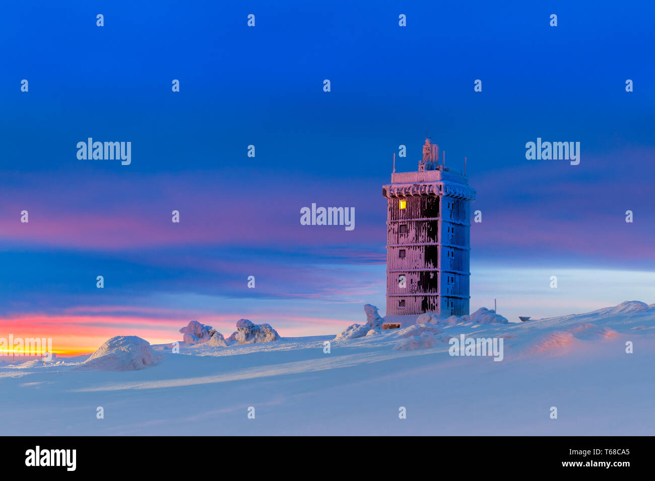 Winter im Nationalpark Harz, Brocken, Deutschland Stockfoto