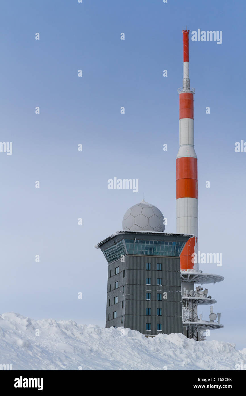 Winter im Nationalpark Harz, Brocken, Deutschland Stockfoto