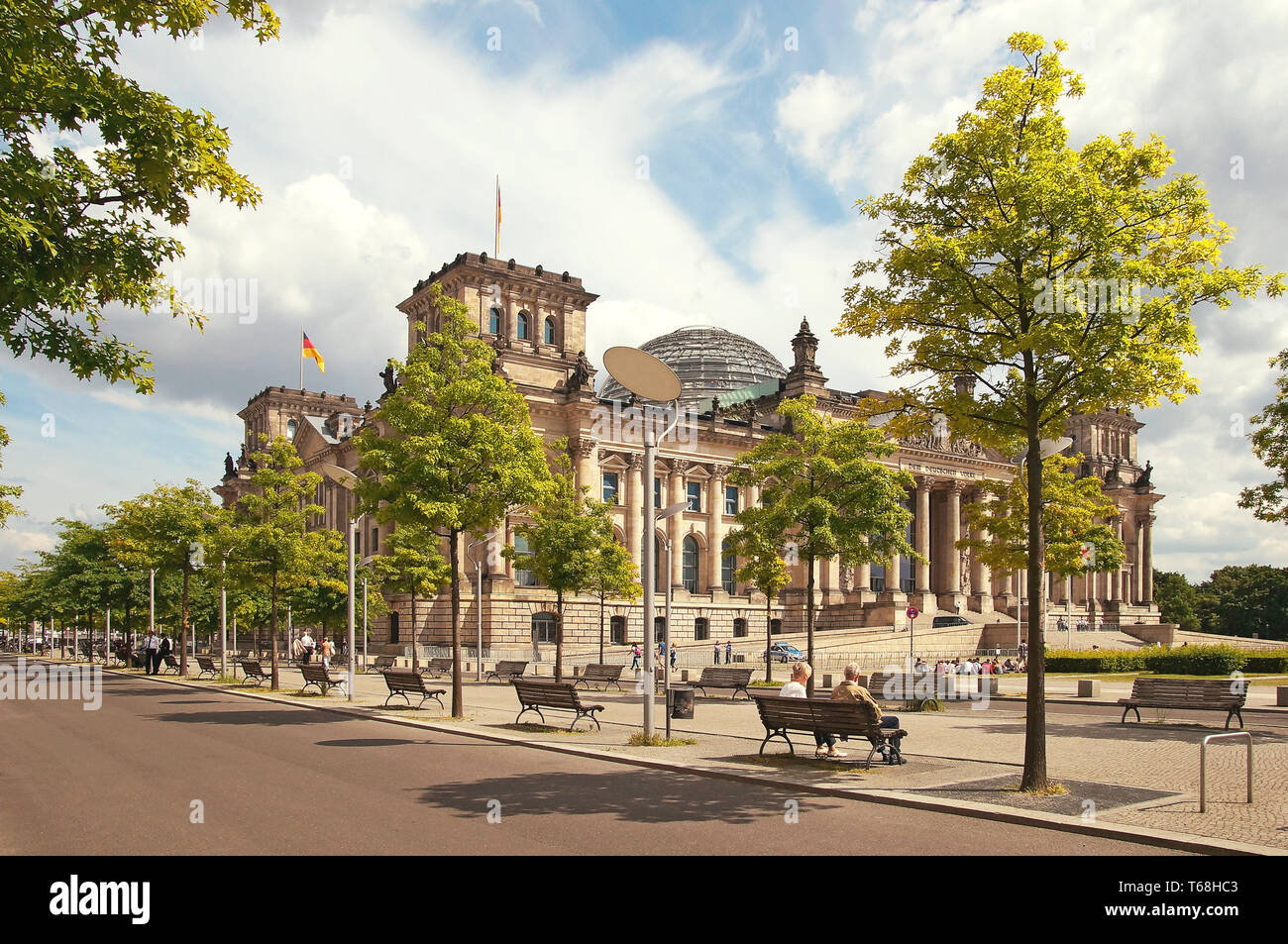Das Reichstagsgebäude in Berlin, Deutschland Stockfoto