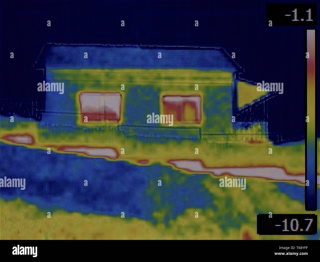 Haus Thermal Imaging Stockfoto
