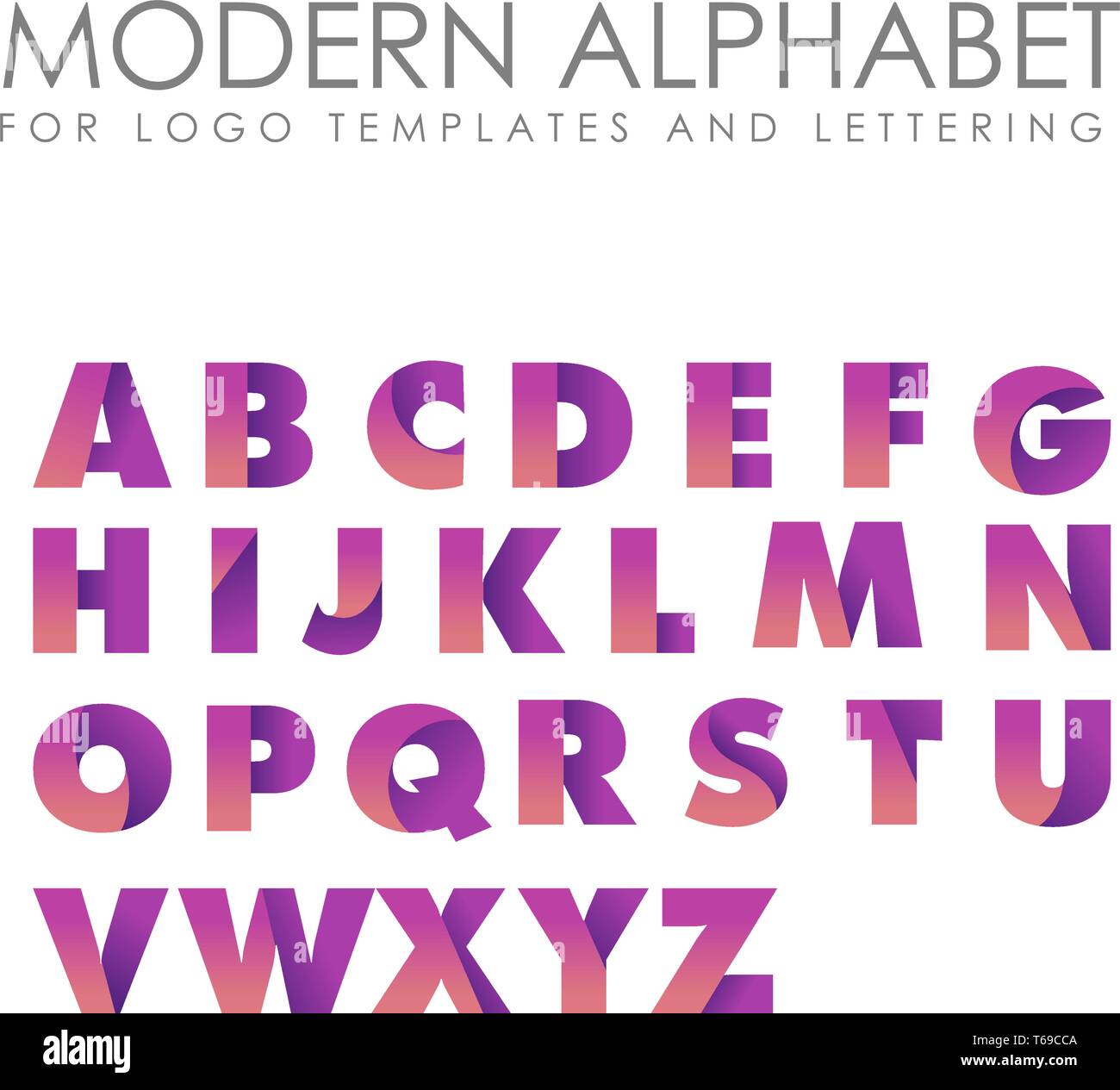 Alphabet LOGO SCHREIBEN MODERNE Stock Vektor