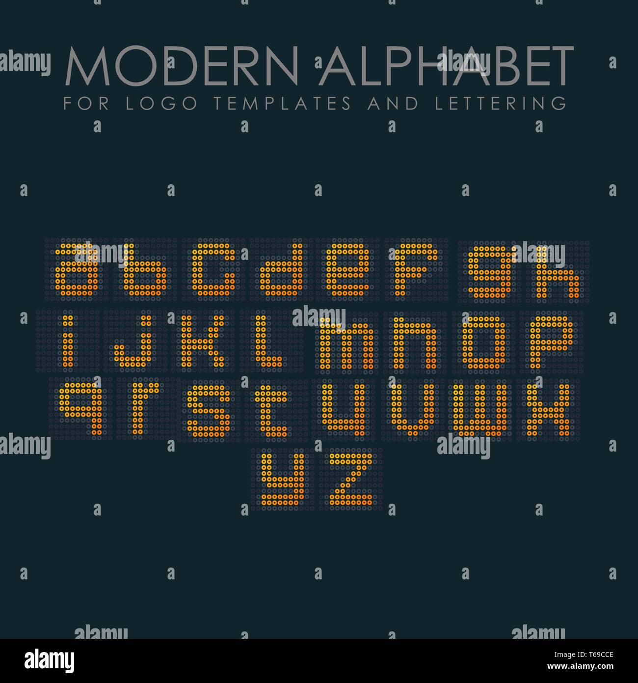 Alphabet LOGO SCHREIBEN MODERNE Stock Vektor