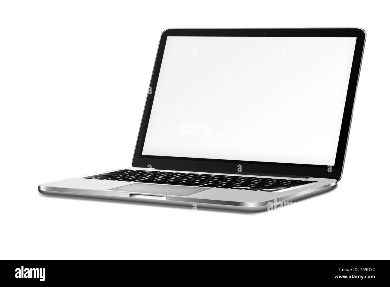 Laptop mit schwarzen Bildschirm. Stockfoto