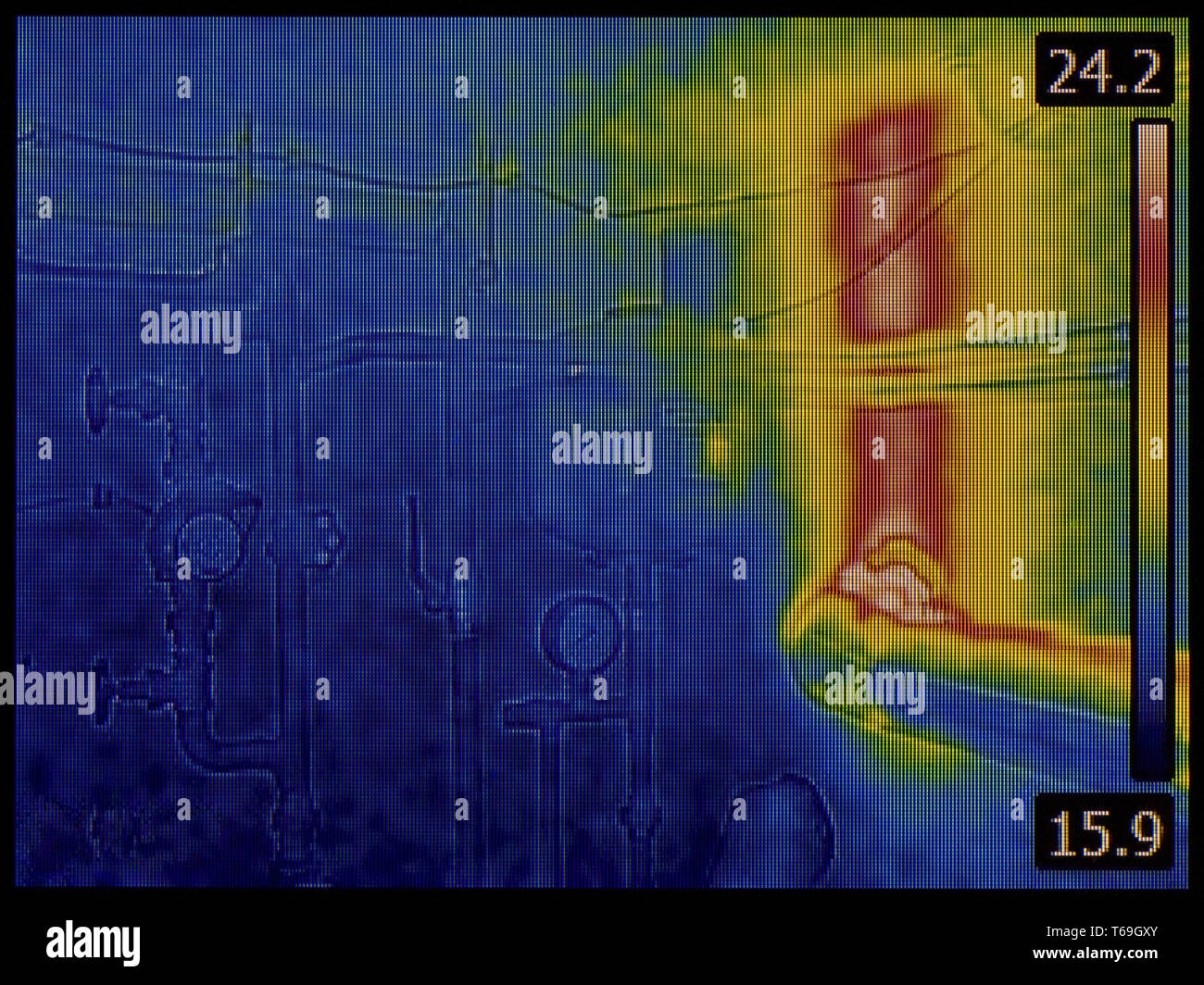 Zentralheizung Infrarot Stockfoto