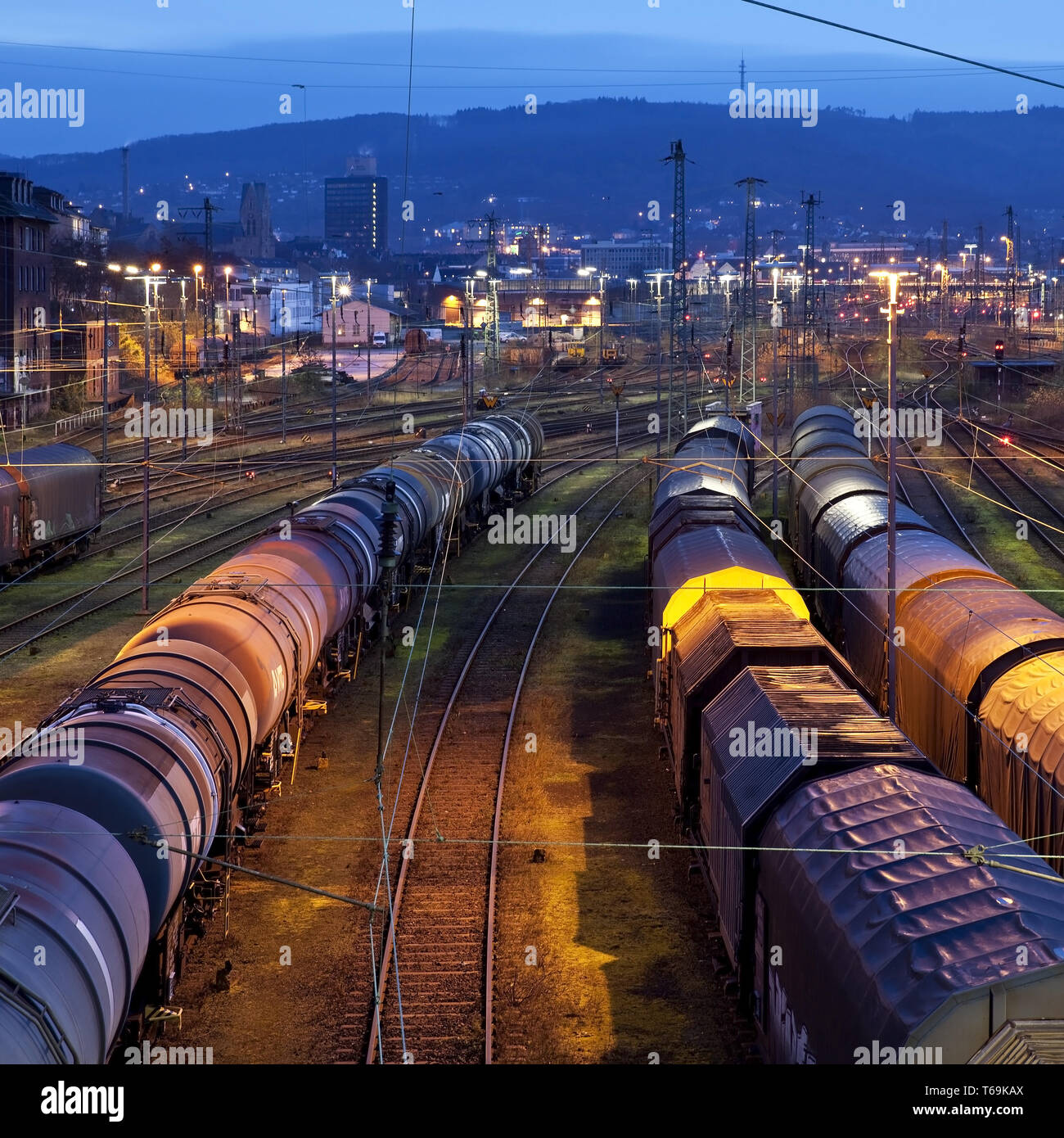 Schalter yard Hagen-Vorhalle, Hagen, Ruhrgebiet, Nordrhein-Westfalen, Deutschland, Europa Stockfoto