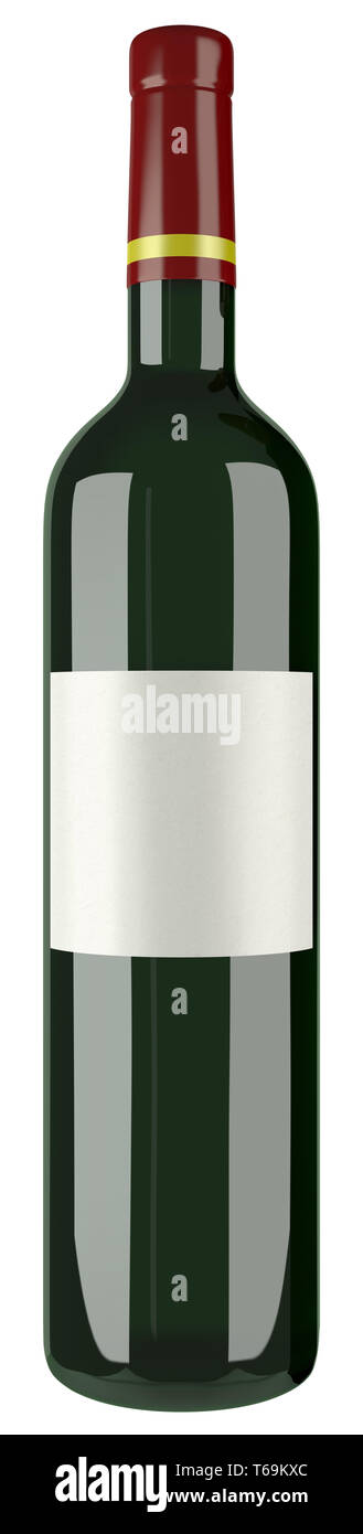 Flasche Wein Ausschnitt Stockfoto