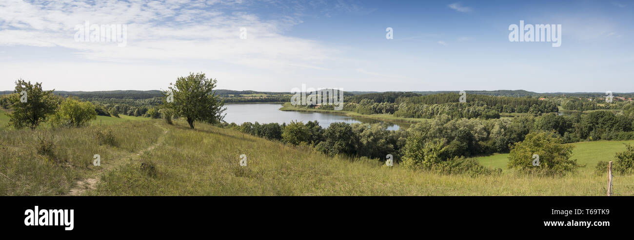 Blick über einen See, Land Brandenburg, Deutschland Stockfoto