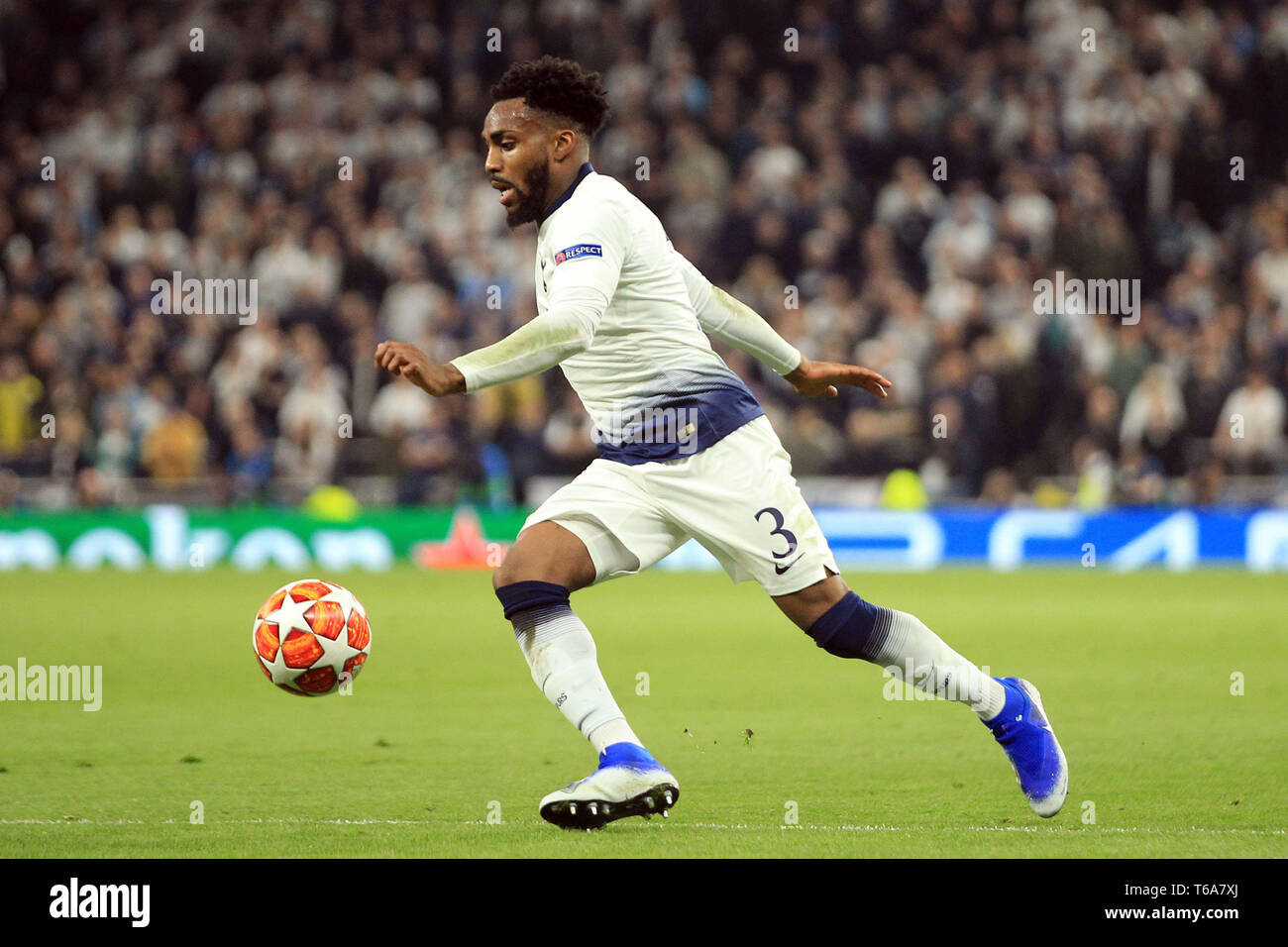 London, Großbritannien. 30 Apr, 2019. Danny Rose von Tottenham Hotspur in Aktion. UEFA Champions League, Halbfinale, Hinspiele übereinstimmen, Tottenham Hotspur v Ajax an der Tottenham Hotspur Stadion in London am Dienstag, 30. April 2019. Dieses Bild dürfen nur für redaktionelle Zwecke verwendet werden. Nur die redaktionelle Nutzung, eine Lizenz für die gewerbliche Nutzung erforderlich. Keine Verwendung in Wetten, Spiele oder einer einzelnen Verein/Liga/player Publikationen. Credit: Andrew Orchard sport Fotografie/Alamy leben Nachrichten Stockfoto