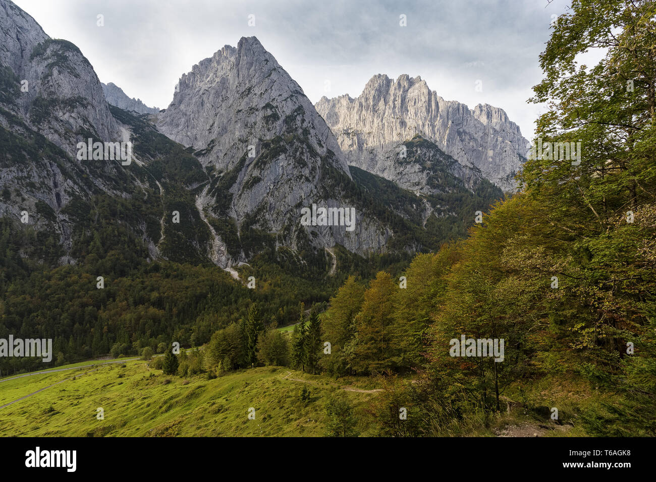 Der Kaiser Berge, Gebirge in der nördlichen Kalkalpen und östlichen Alpen Stockfoto