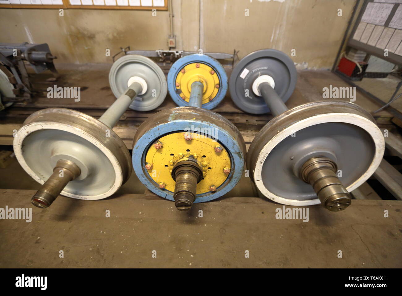 Die Leitung des u-bahn Auto Stockfoto