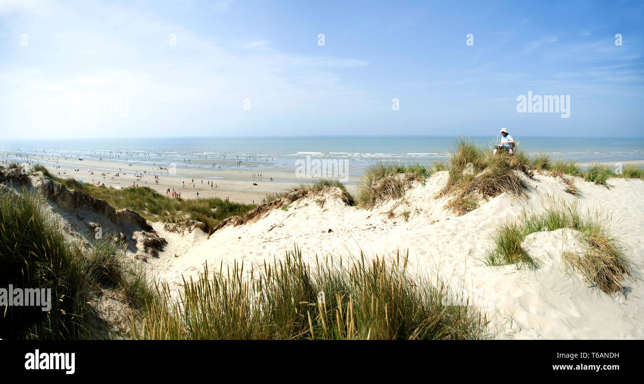 National Nature Reserve von Dune Marchand in Nordfrankreich Stockfoto