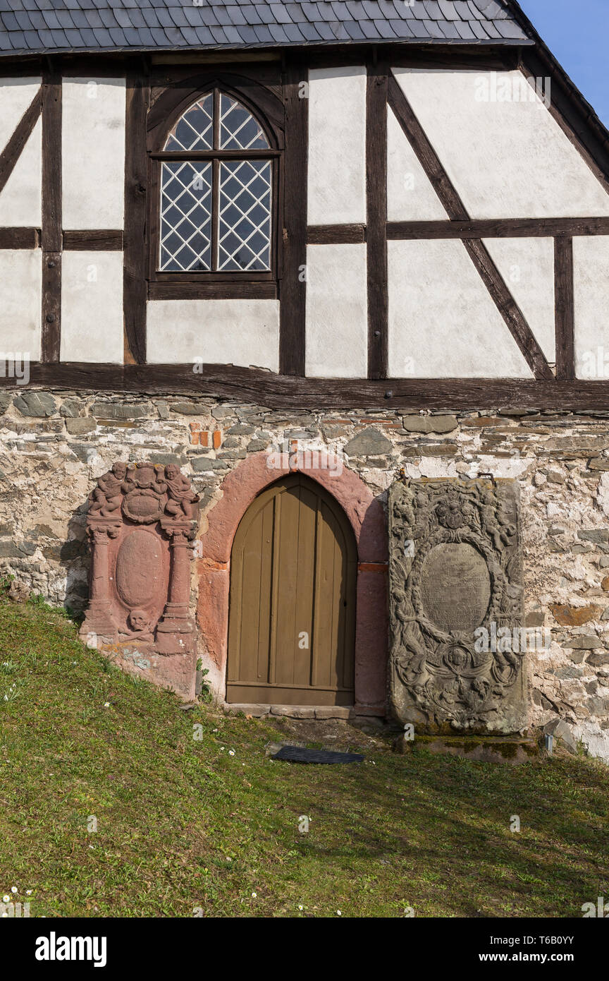 Stolberg eine Stadt für Ihre Fachwerk Häuser bekannt, Harz, Deutschland Stockfoto