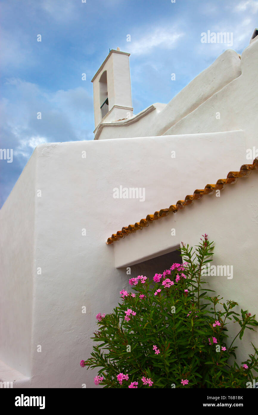 Sant Llorenc Kirche. XVIII Jahrhundert. Sant Llorenc de Baláfia. Ibiza. Balearen. Spanien. Stockfoto