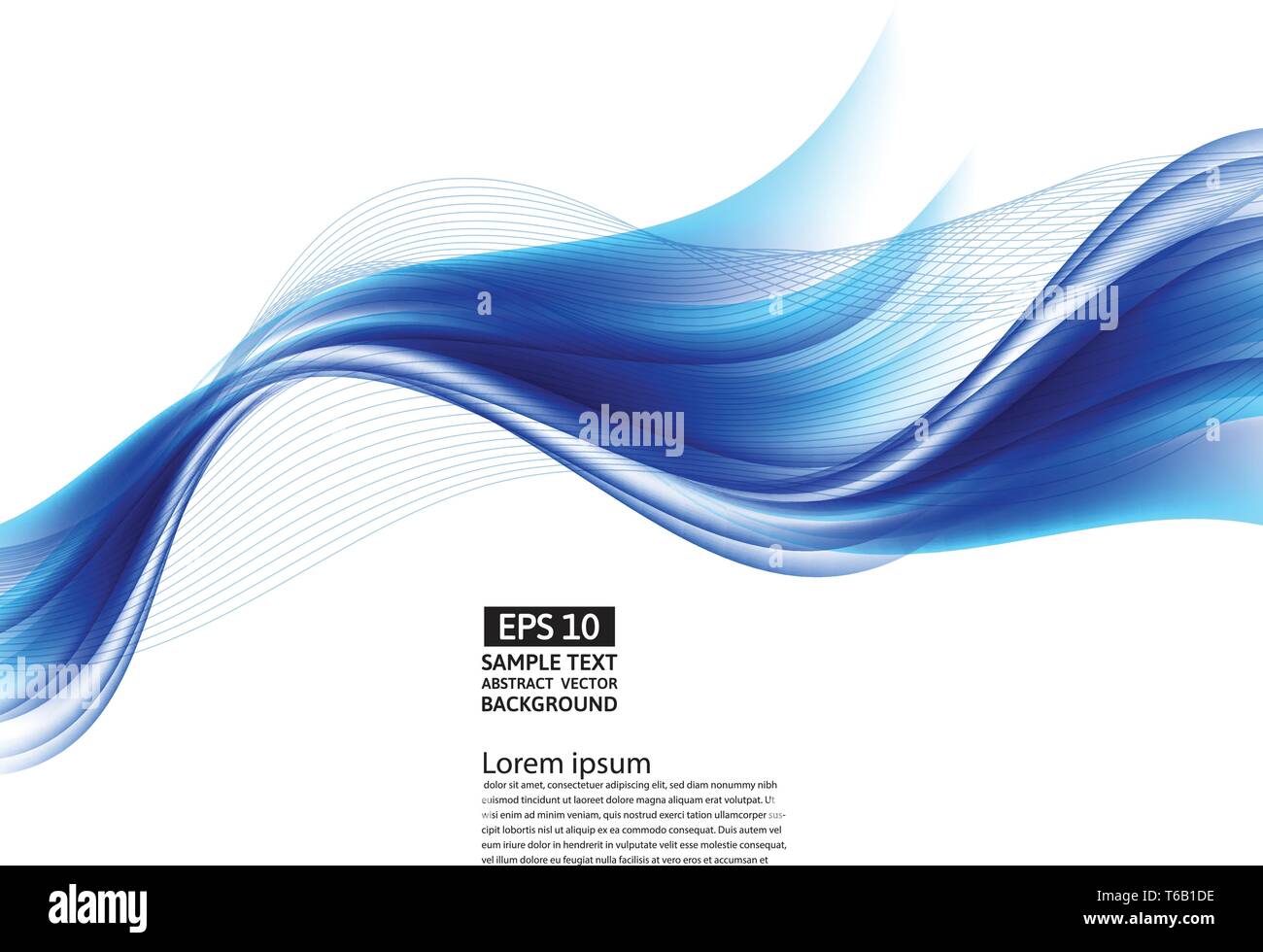 Abstrakt Blau Hintergrund mit geometrischen Muster von Linien. Welle und Verzerrung der Formen. Stock Vektor