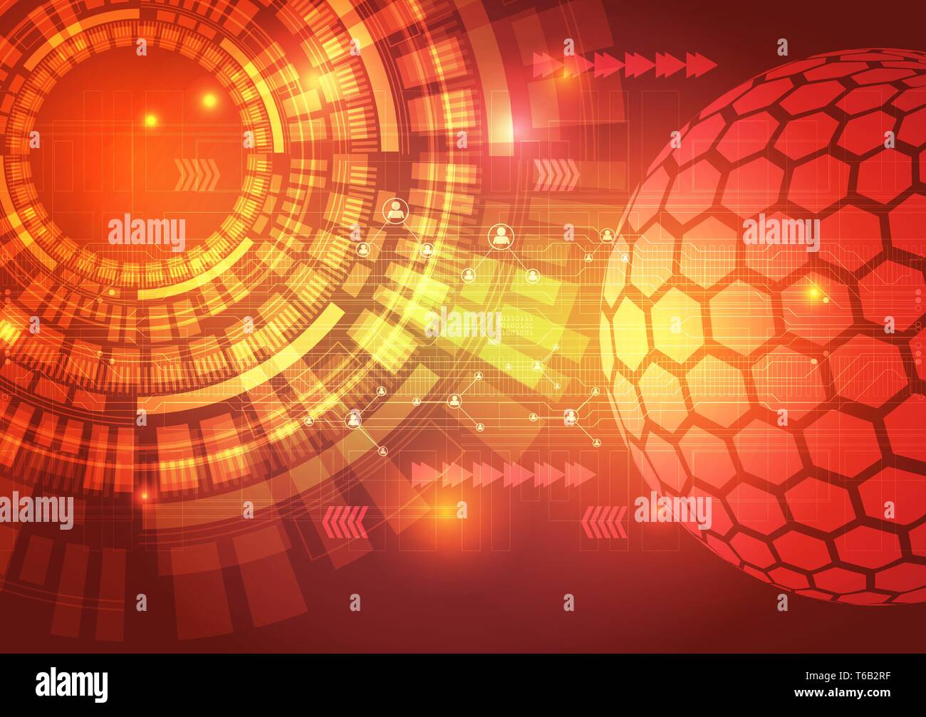 Die digitale Technologie Stromkreis Abstract Background Vektor Illustration Stock Vektor