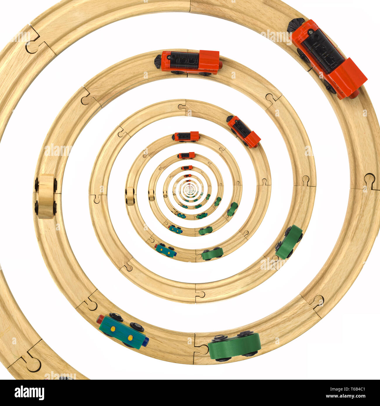 Unendlichen Zug Schienen Droste Stockfoto