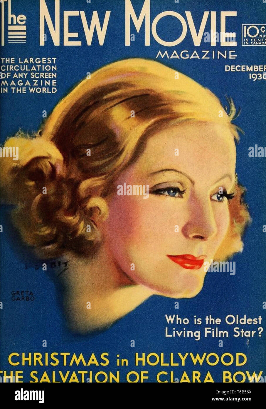 Jahrgang Film Magazin - Neuer Film - 1930 Greta Garbo Stockfoto