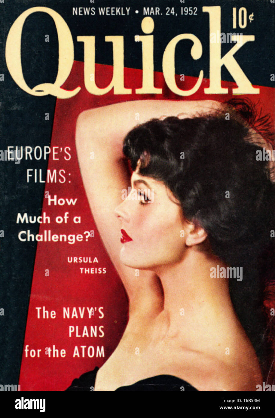 Jahrgang Film Magazin - Magazin mit deutschen Schauspielerin Ursula Thiess, 1952 Stockfoto