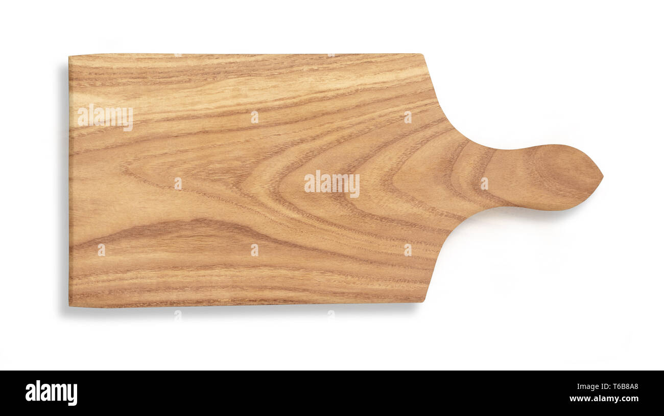 Holz Schneidebrett, handgemachte Holz Schneidebrett mit Freistellungspfad Stockfoto